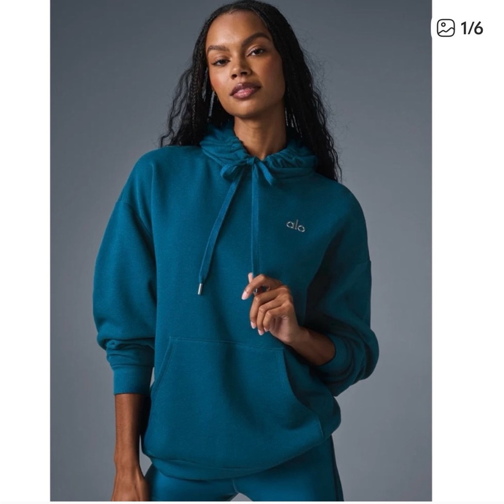 Alo Accolade Hoodie NWOT Eclipse Blue 100% Authentic